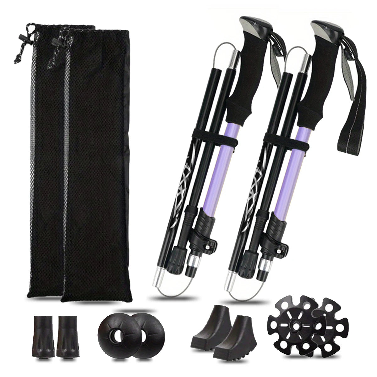 TriTrail Folding Ultralight Aluminum Alloy 5-Section Folding Trekking Pole