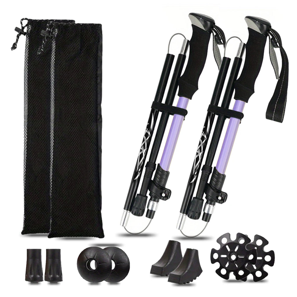 TriTrail Folding Ultralight Aluminum Alloy 5-Section Folding Trekking Pole