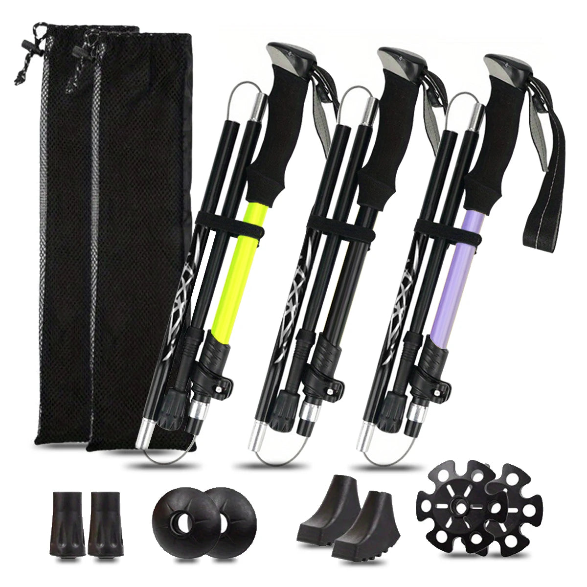 TriTrail Folding Ultralight Aluminum Alloy 5-Section Folding Trekking Pole