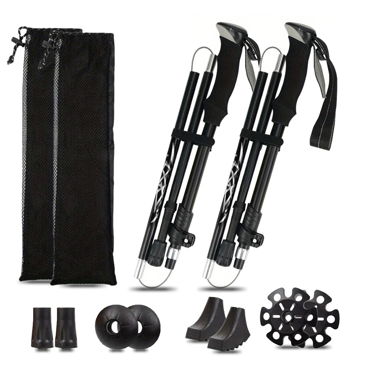 TriTrail Folding Ultralight Aluminum Alloy 5-Section Folding Trekking Pole