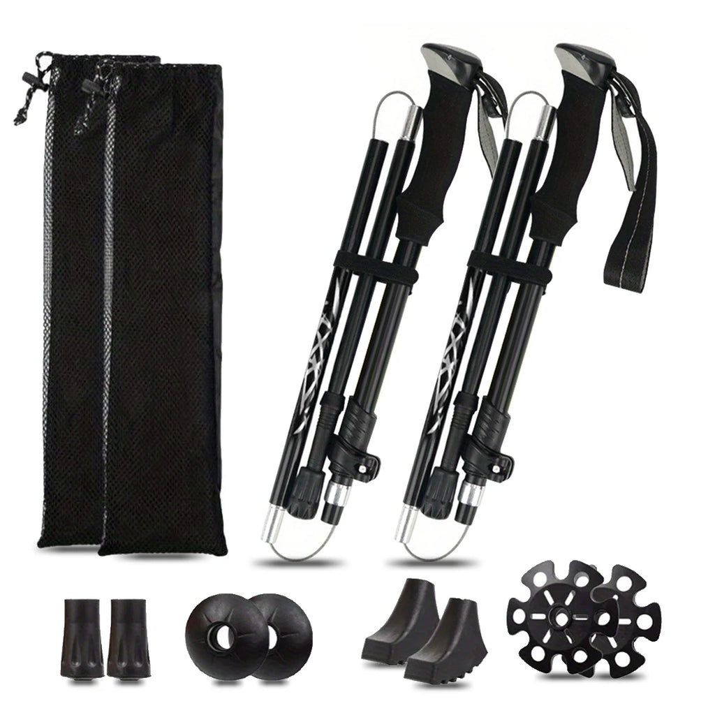 TriTrail Folding Ultralight Aluminum Alloy 5-Section Folding Trekking Pole