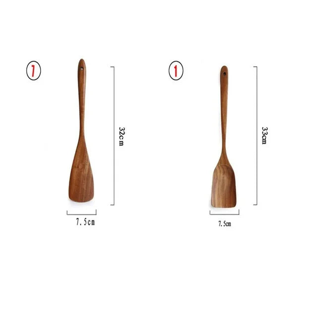 Hearthwood 1-9Pcs Teak Wooden Cooking Utensil Set