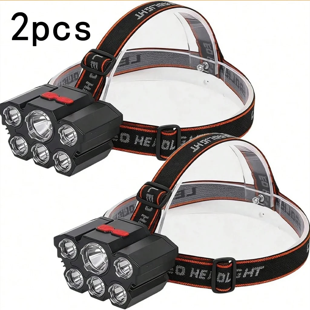 ClarionBeam Rechargeable LED Headlamp — 6 LEDs, 3 Brightness Modes