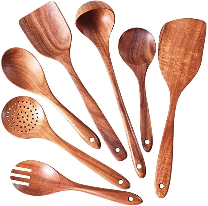 Hearthwood 1-9Pcs Teak Wooden Cooking Utensil Set