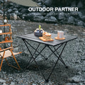RidgeLine Low Folding Aluminum Camp Table — 22 × 16 in