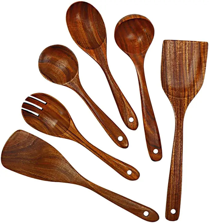 Hearthwood 1-9Pcs Teak Wooden Cooking Utensil Set
