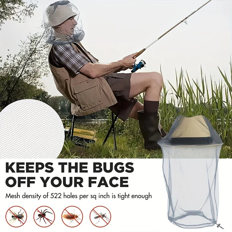BugGuard Mosquito Head Net | 2-Pack, Extra Large, Fits Over Hats