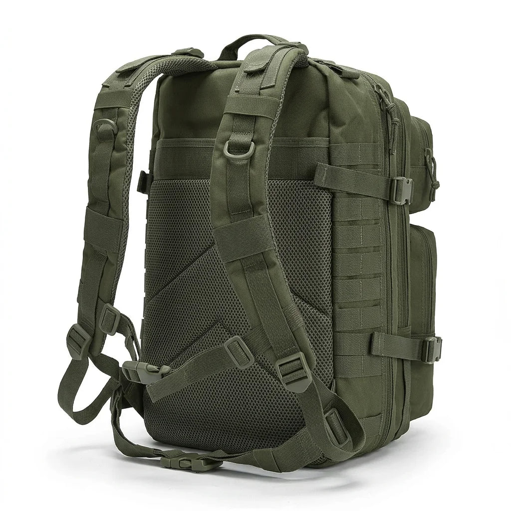 OutRange 45L Tactical Backpack - MOLLE, Water-Resistant, Laptop Sleeve