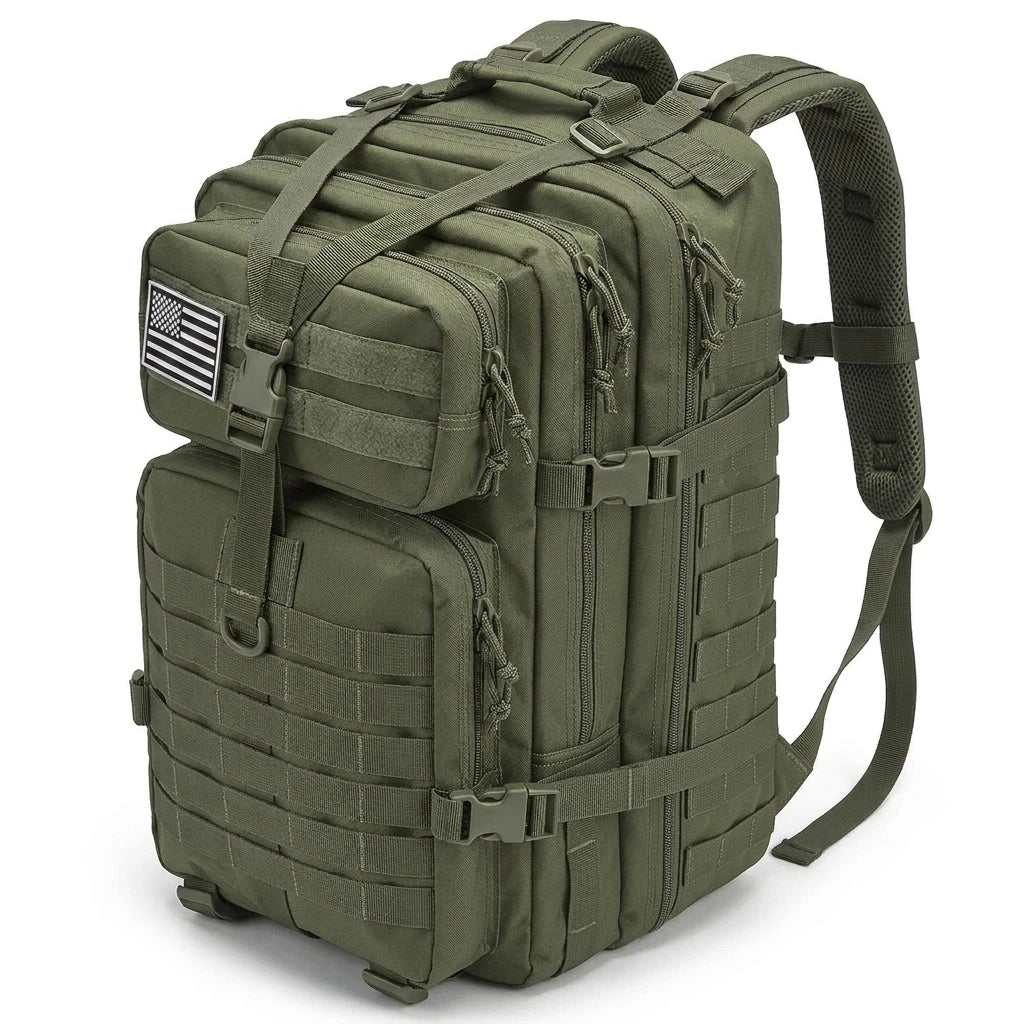 OutRange 45L Tactical Backpack - MOLLE, Water-Resistant, Laptop Sleeve