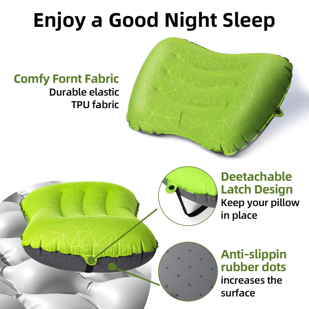 ClarionSleep Ultralight Inflatable Camping Pillow | 3.9 oz, Adjustable Firmness