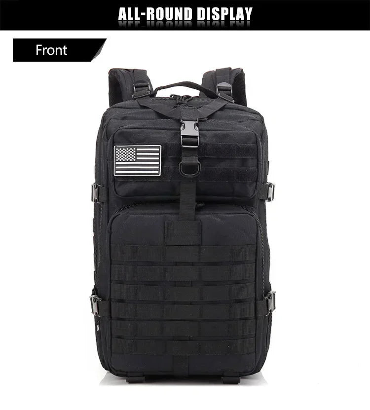 OutRange 45L Tactical Backpack - MOLLE, Water-Resistant, Laptop Sleeve