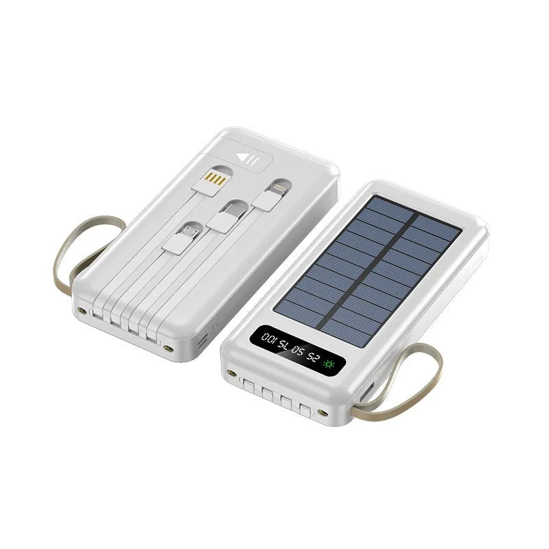 Solar Power Bank 20000mAh with Built-In Cables | Clarion Camping