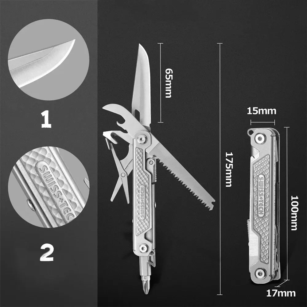 11-in-1 Mini Multi-Tool | Folding Knife, Scissors & Screwdrivers