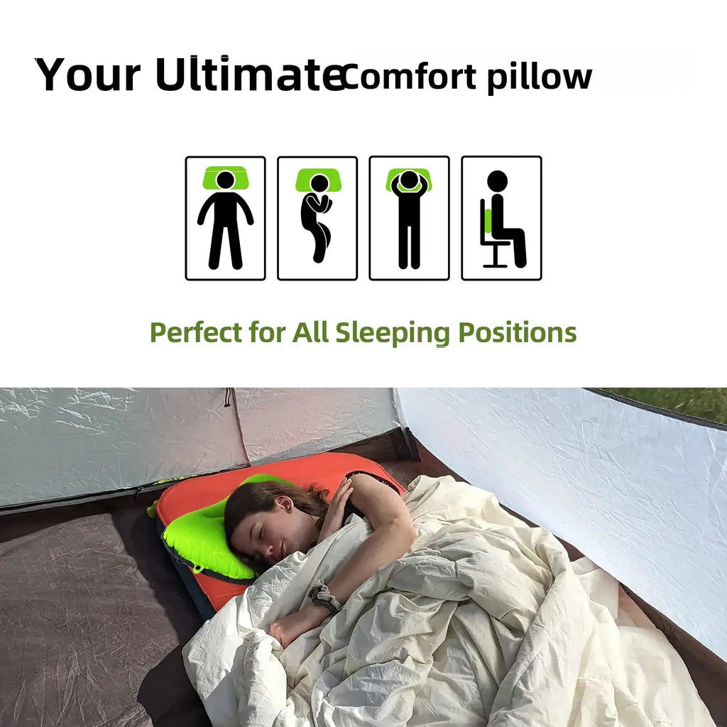 ClarionSleep Ultralight Inflatable Camping Pillow | 3.9 oz, Adjustable Firmness