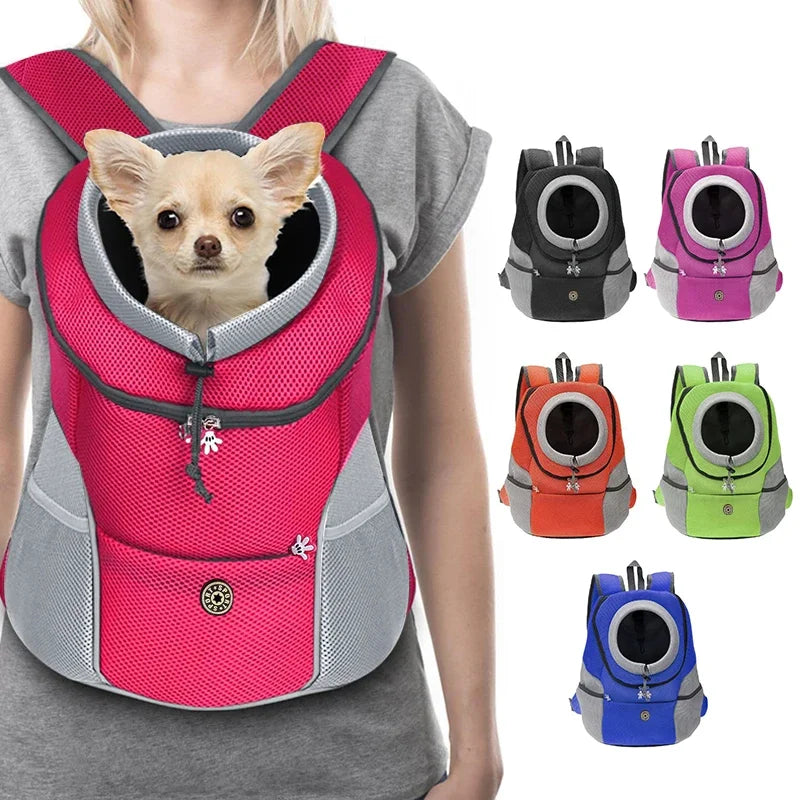 TrailPup Pet Carrier Backpack | Front Pack for Small Dogs & Cats, Reflective Strips