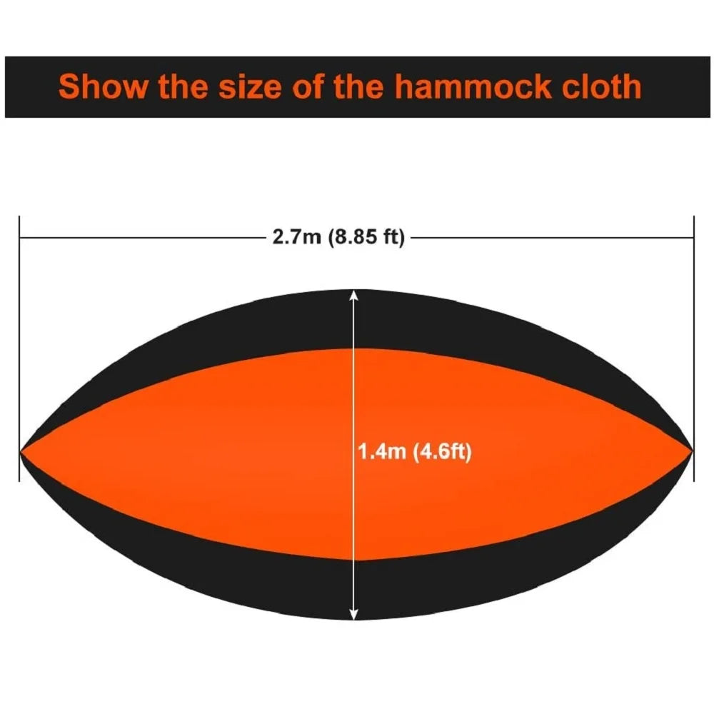 NightHaven 2-Person Camping Hammock + Tree Straps | 210T Parachute Nylon