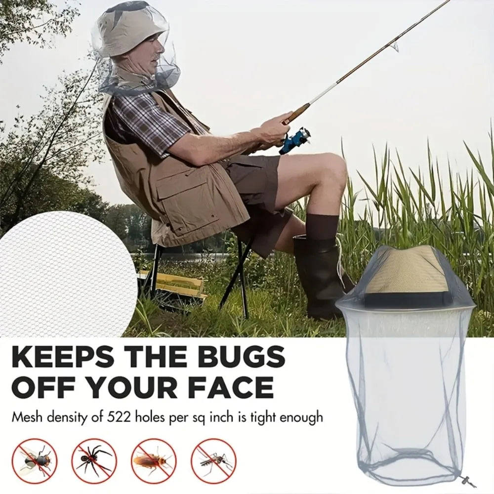 BugGuard Mosquito Head Net | 2-Pack, Extra Large, Fits Over Hats
